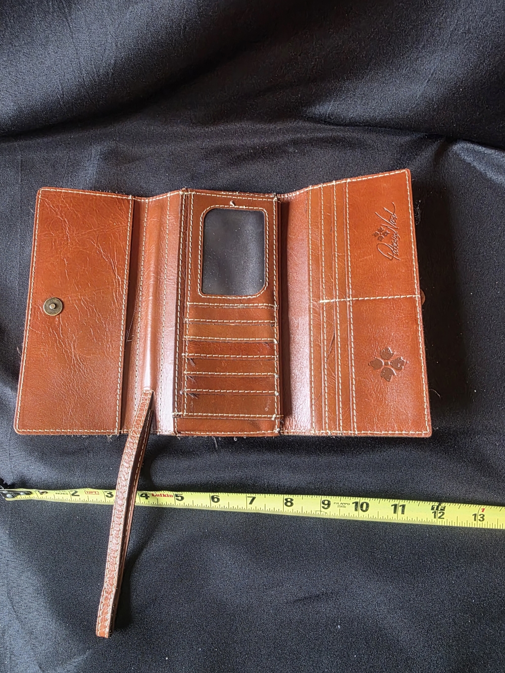 Patricia Nash Cognac Brown Leather Travel Wallet - Picture 5 of 9